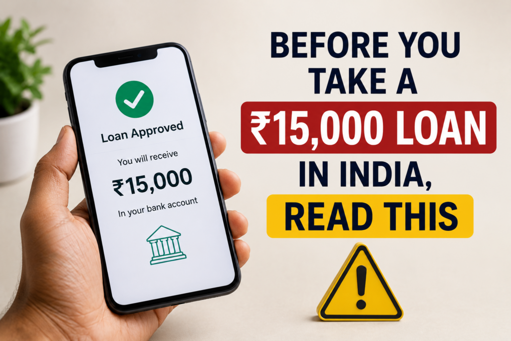 Before you take a ₹15,000 loan in India — fees, risks, CIBIL impact and what to check first