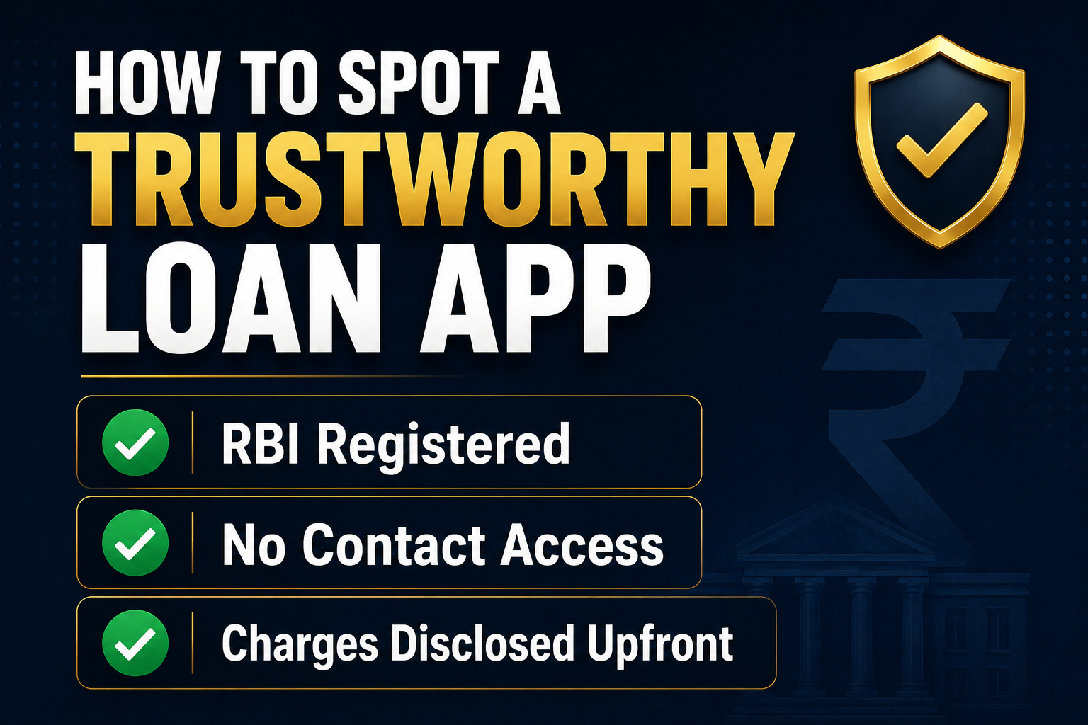 How to Know If a Loan App Is Trustworthy
