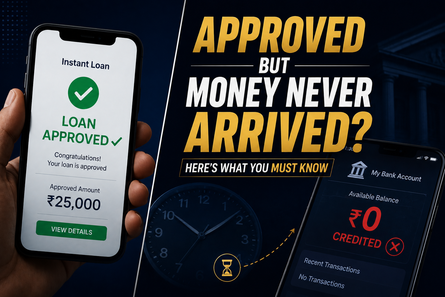 Loan approved but money not received in India — what to do and your legal rights