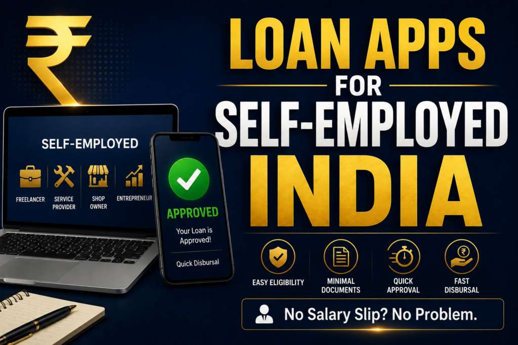 Best loan apps for self-employed individuals in India — no salary slip required